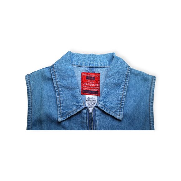 Vintage Denim Mini Dress | Squeeze Jeans | Size Large - Picture 9 of 10